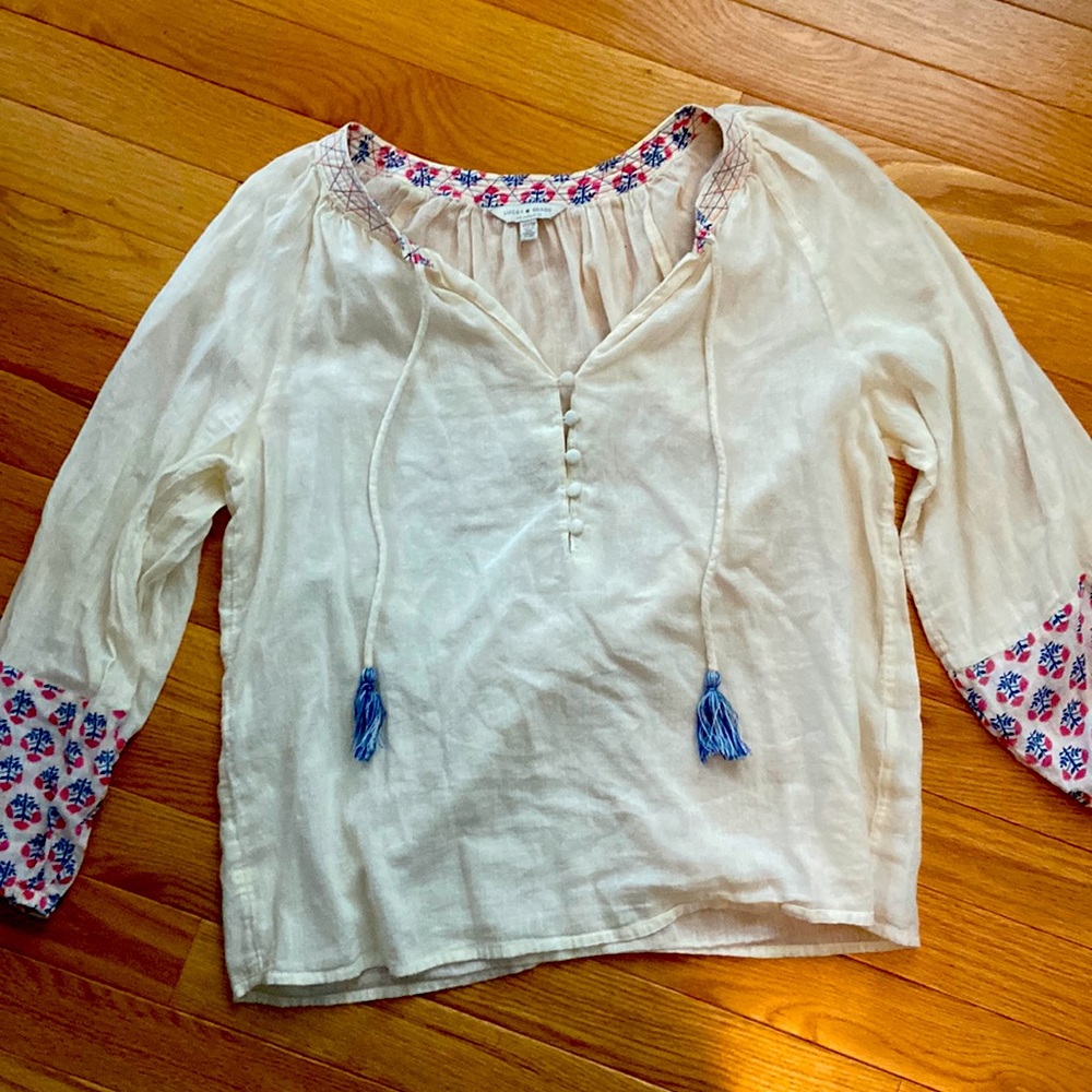 Lucky Brand cream colored 3/4 length sleeves for sale!
